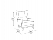 Кресло для отдыха Оскар арт. ТК-314 темно-синий сапфировый