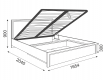 Кровать 1600 с ПМ Беатрис М08 орех гепланкт