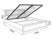 Кровать 1600 с ПМ и мягкой спинкой Беатрис М11 орех гепланкт