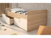 Кровать Умка с 2 ящиками дуб сонома-белый глянец