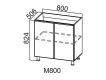 Стол-рабочий под мойку 800 М800 Вектор СВ 800х824х506